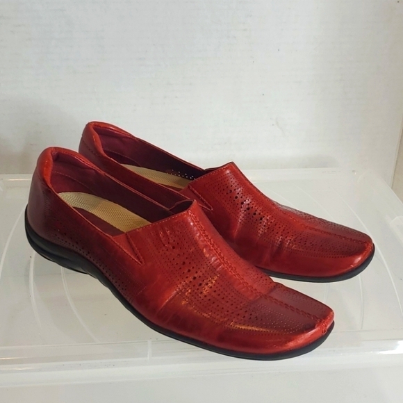 Walking Cradles Elites Red Leather Loafers Narrow 7 - Picture 14 of 14